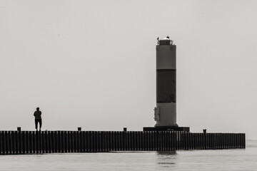 lighthouse on the shore