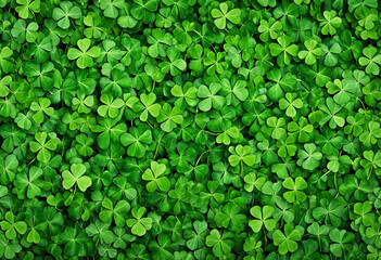 Sticker - a lot of clovers - Design for St Patricks Day cards and topics - irish celebration