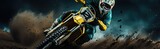 Fototapeta Niebo - jadący motocros cros enduro motocykl, wyścigi 
