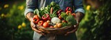 Fototapeta Fototapety do kuchni - koszyk świeżych warzyw i owoców