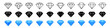 Diamond icons. Gemstone icon set. Diamond vector.