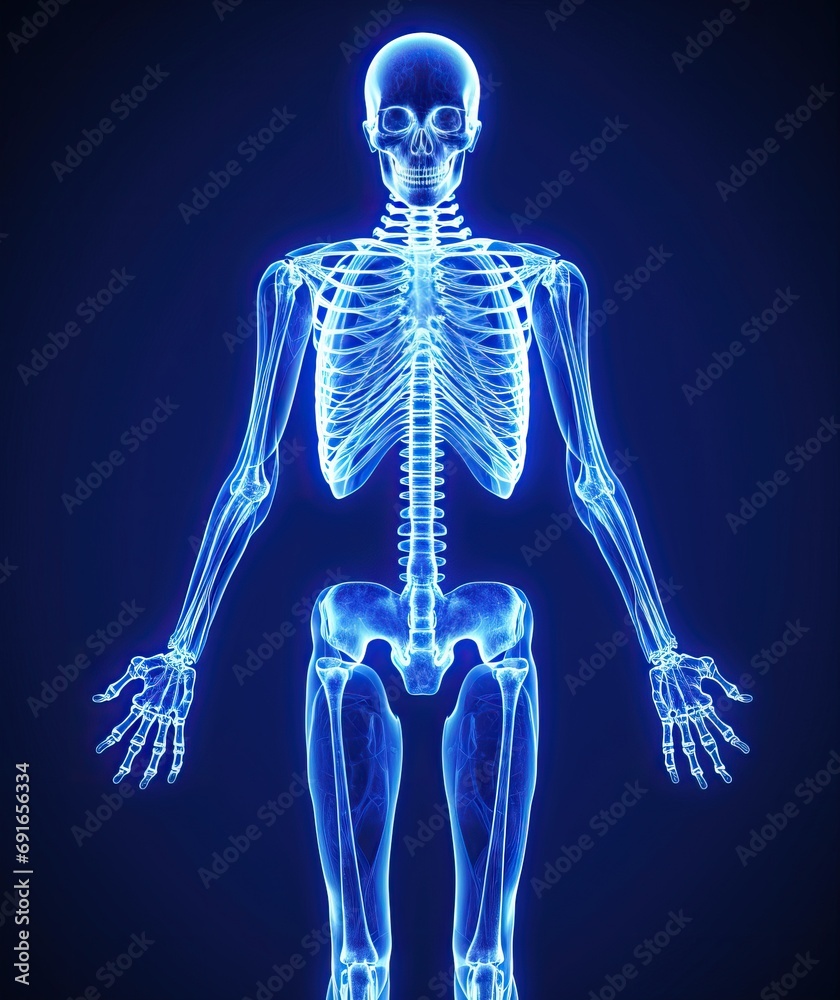 Ilustración de Stock Jigsaw human x-ray ( whole body : head skull face ...