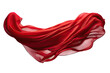 beautiful light soft textile wave material colours flutter shadow satin isolated wind fabric silk float transparent levitation motion clothes foulard Smooth elegant red cloth white background