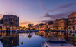 Blue hour on the royal canal in Sète, Hérault, Occitanie, France
