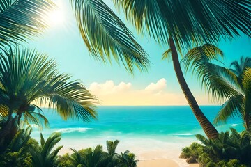 palm trees on the beach