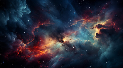 Wall Mural - Cosmic clouds, stunning nebula, vivid colors, infinite universe.