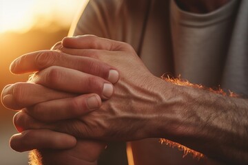 Poster - Close-up of a person's hands. Versatile image suitable for various uses
