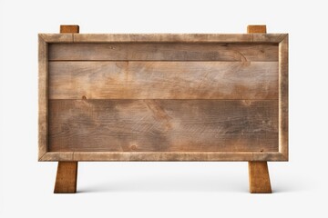 Aufkleber - An empty wooden sign on a white background. Perfect for adding text or messages.