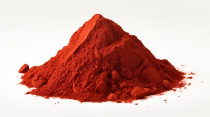 Aufkleber - A pile of red powder on a white surface. Can be used for artistic or creative projects