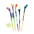 watercolor golf clubs