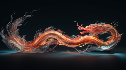 Poster - Image of dragon taken with long exposure