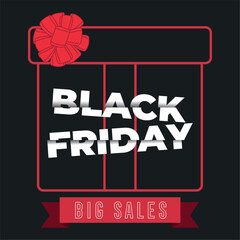 Poster - Colored black friday sale advert poster Vector