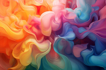 Poster - Ethereal Swirls of Color Blending Seamlessly Into Each Other