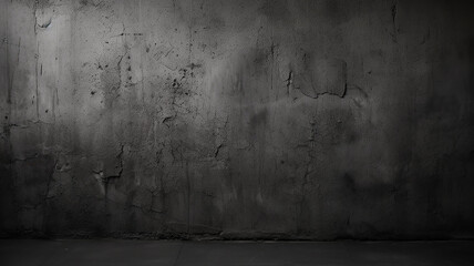 Wall Mural - black concrete wall background, surface, copy space