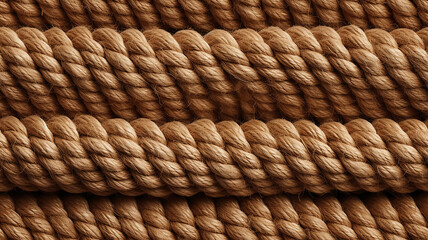 Wall Mural - interweaving of brown ropes, background, texture of laces, surface of the material