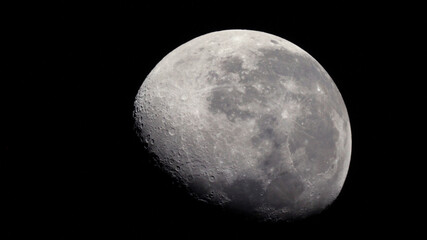Wall Mural - close up of waxing gibbous moon