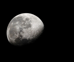 Wall Mural - close up of waxing gibbous moon