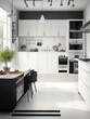 © Dragon - design huge ikea style kitchen front view realistic generative ai