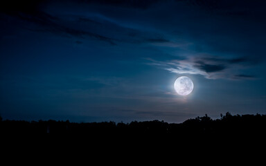 Wall Mural - full moon over the sky