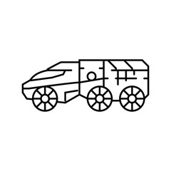 Wall Mural - mars rover planet line icon vector. mars rover planet sign. isolated contour symbol black illustrati