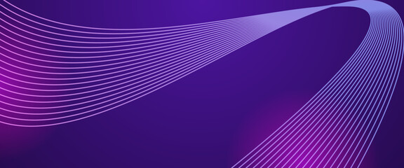 Poster - Purple violet vector glowing tech line modern abstract background. Minimalist modern technology line concept for banner, flyer, card, or brochure cover