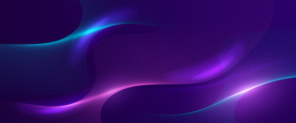 Poster - purple violet and blue vector abstract modern technology line background. abstract background with f