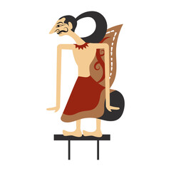 Sticker - wayang kulit figure