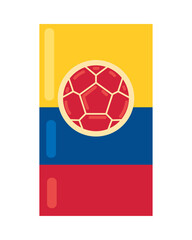 Wall Mural - soccer colombia flag