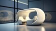 © Instacraft.Studio - Futuristic meeting pod capsule interior design on modern startup office for private meetings