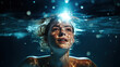 portrait of a woman underwater 