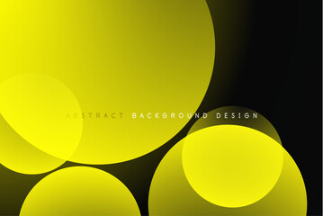 Poster - Abstract tech circles vector background, technology digital bubbles