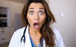 Surprised woman doctor