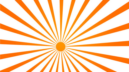 Abstract Orange comic sunbrust background with rays. Geometric stripe line art design. Modern futuristic concept. Modern banner template.Suit for cover, poster, website, banner, presentation.