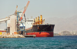  cargo ship in the port of the Gulf of Eilat