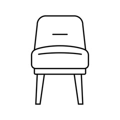 Poster - chair soft cozy line icon vector. chair soft cozy sign. isolated contour symbol black illustration