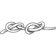 Wall Mural - rope knot handdrawn illustration