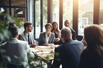 Top-level company managers gathered for a technical meeting