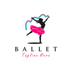 Poster - ballet dancer illustration logo