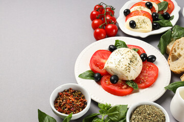 Wall Mural - Salad Caprese, concept of tasty and delicious food