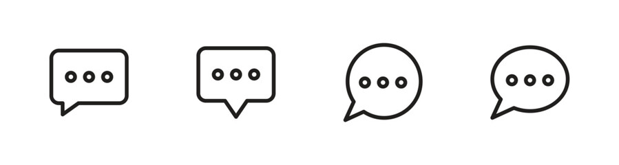 Chat Bubble Icon set. Chat, message, message, sms, chat, chatting, talk line icon vector illustration