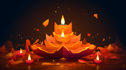 Beautiful colorful Diwali background