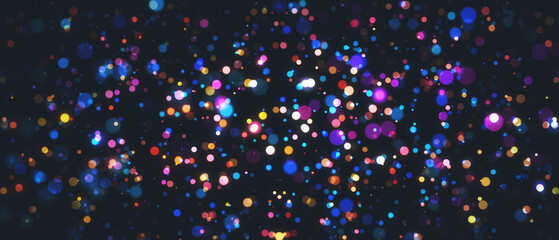 Poster - Abstract blurry bokeh Christmas on wide texture. Landing page concept. 3D Rendering.
