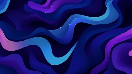 Wall Mural - Abstract background. Starry Looped animation. Abstract wavy background in Trendy colors. 4K video animation graphic.