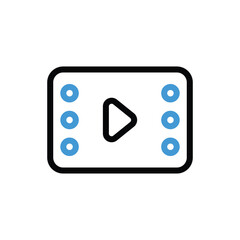 Sticker - Video icon vector stock illustration