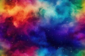 colorful cosmic space background with stars and nebula