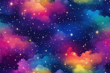 Colorful Cosmic space background with stars and nebula