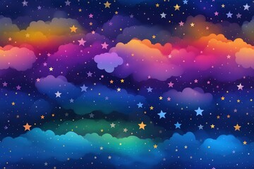 colorful cosmic space background with stars and nebula