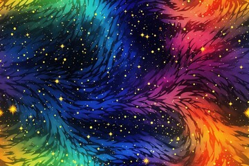 Wall Mural - Colorful Cosmic space background with stars and nebula