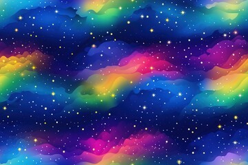 Wall Mural - Colorful Cosmic space background with stars and nebula