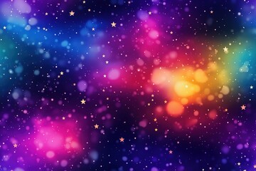 Wall Mural - Colorful Cosmic space background with stars and nebula